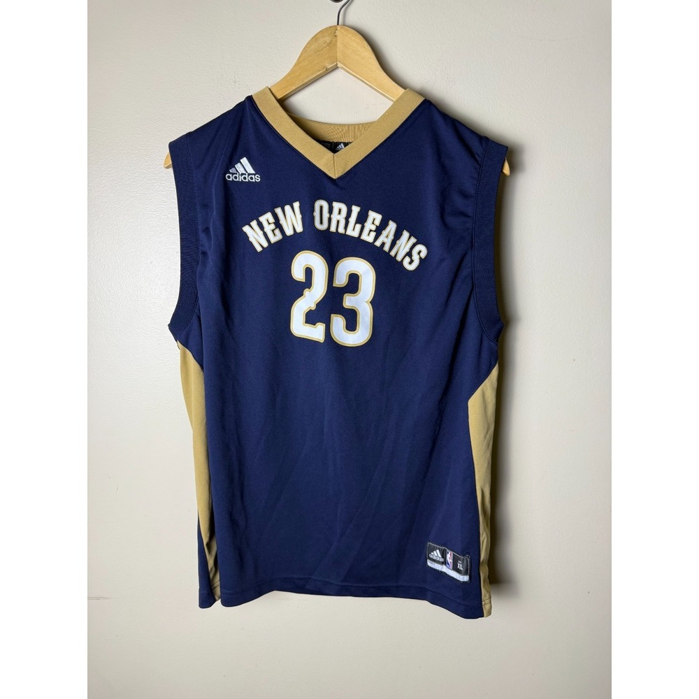 New Orleans Pelicans Basketball Jersey Youth XL‎ Blue #23 Anthony Davis